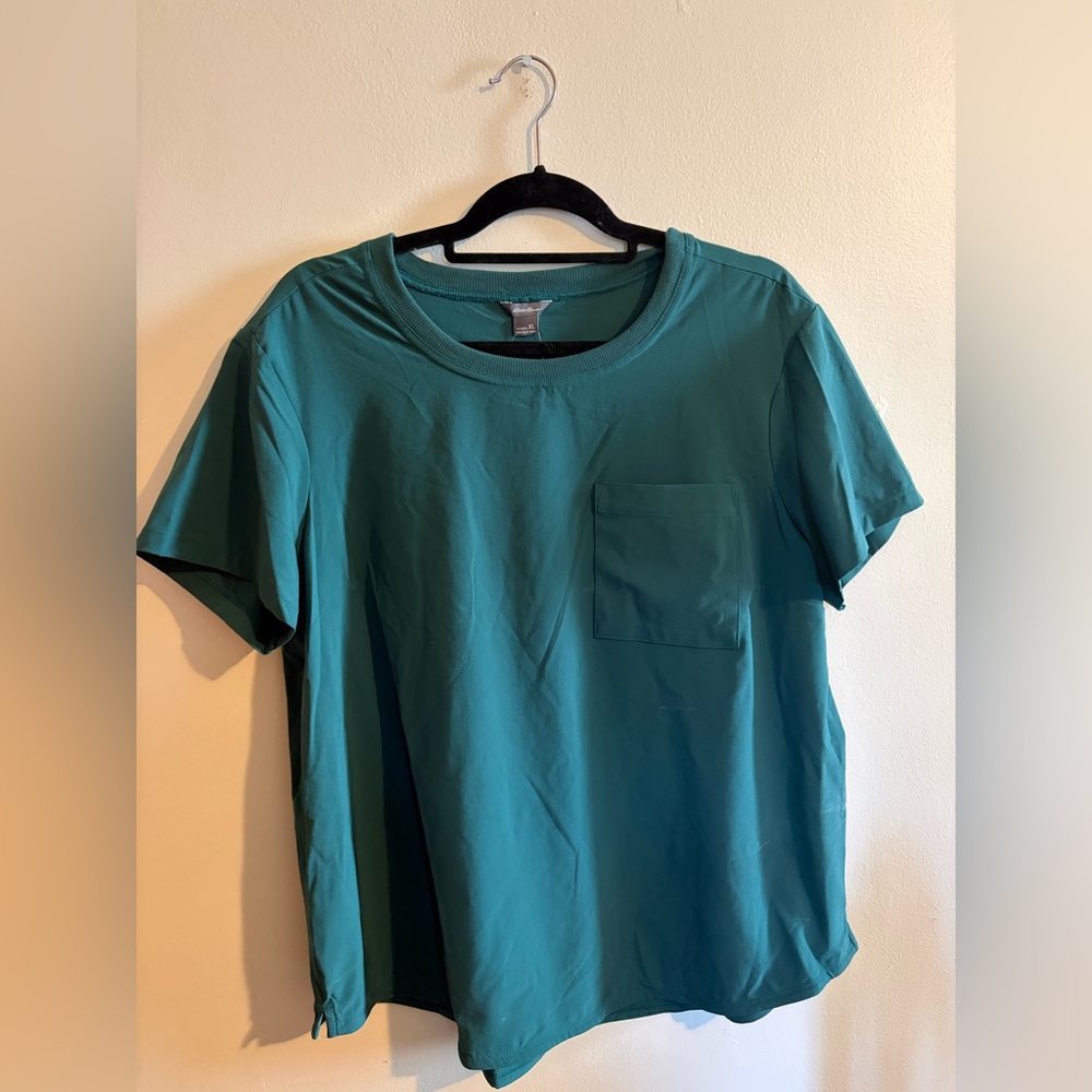 Eddie Bauer Deep Teal Short Sleeve Pocket Tee